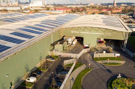 Aerial view of Veolia's facility at Southwark, London