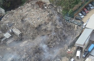 A view of the Marshgate waste site from above